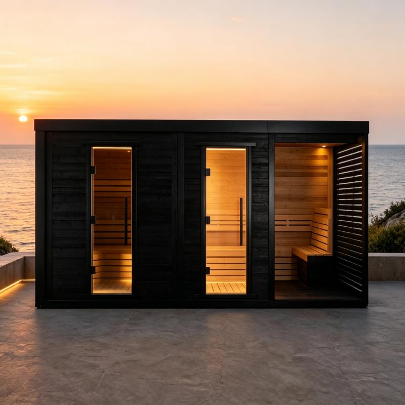 Dostosowana drewniana sauna do – Spa Wellness Resorts recenzja i cena