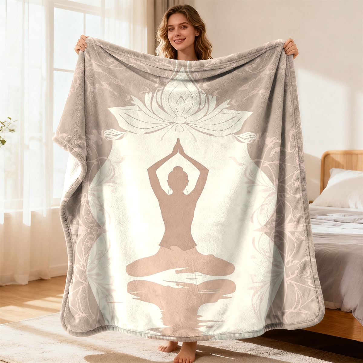 Luksusowy koc do jogi z motywe – Spa Wellness Yoga recenzja i cena