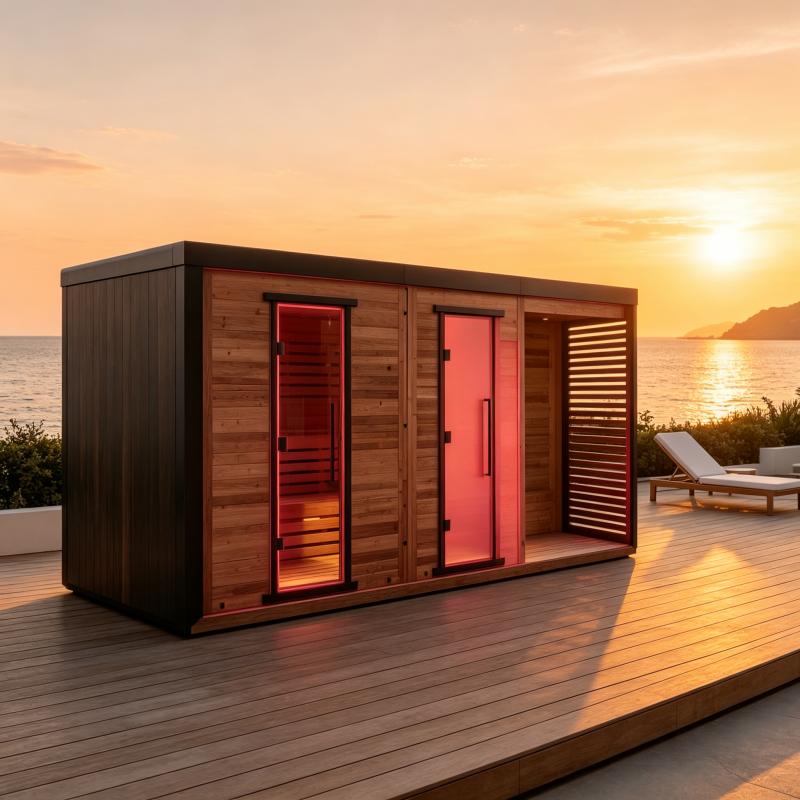 Dostosowana drewniana sauna do – Spa Wellness Resorts recenzja i cena